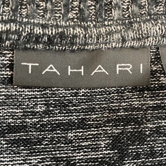 Tahari Sweater Womens XL Gray Long Sleeve Round Neck Back Insert Top Blouse - Picture 2 of 12